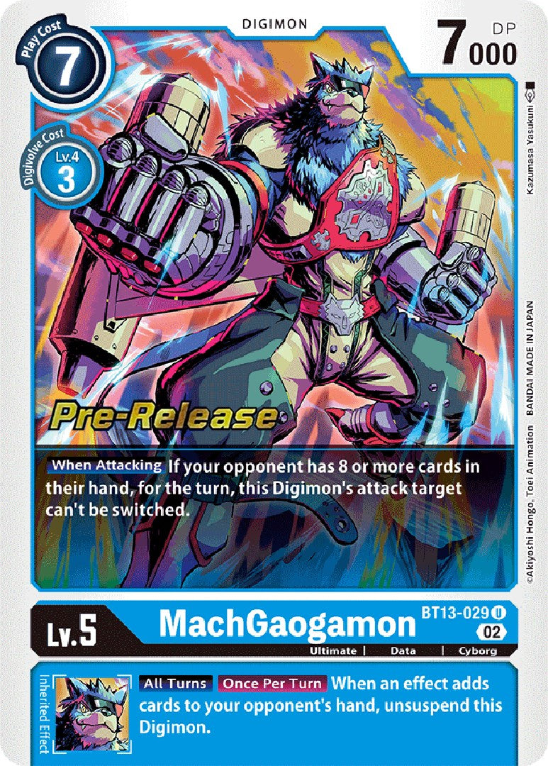 MachGaogamon [BT13-029] [Versus Royal Knights Booster Pre-Release Cards] | Total Play