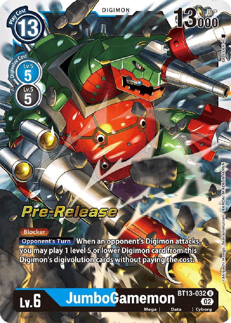 JumboGamemon [BT13-032] [Versus Royal Knights Booster Pre-Release Cards] | Total Play