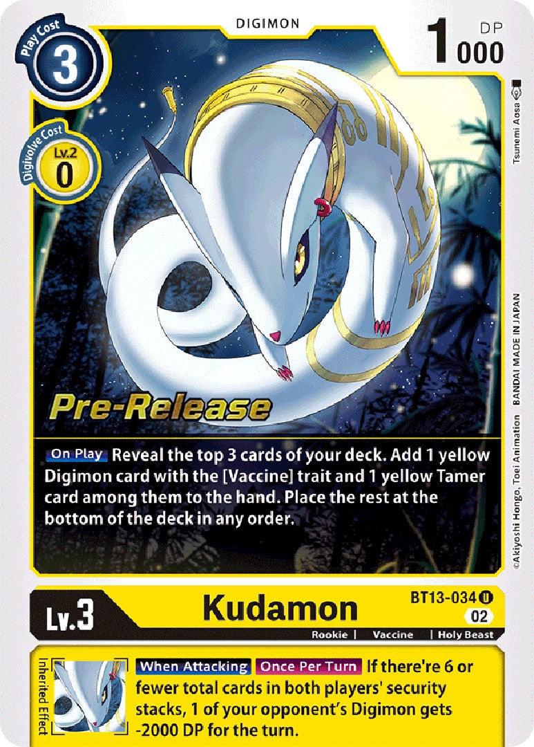Kudamon [BT13-034] [Versus Royal Knights Booster Pre-Release Cards] | Total Play