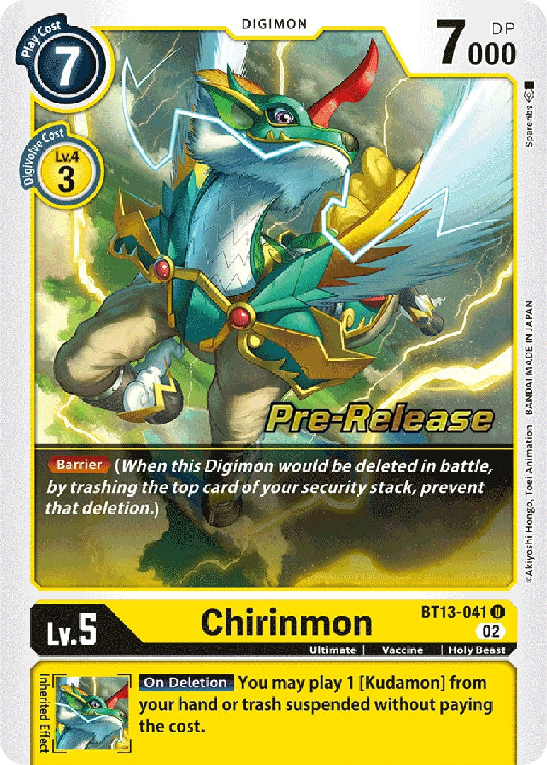 Chirinmon [BT13-041] [Versus Royal Knights Booster Pre-Release Cards] | Total Play