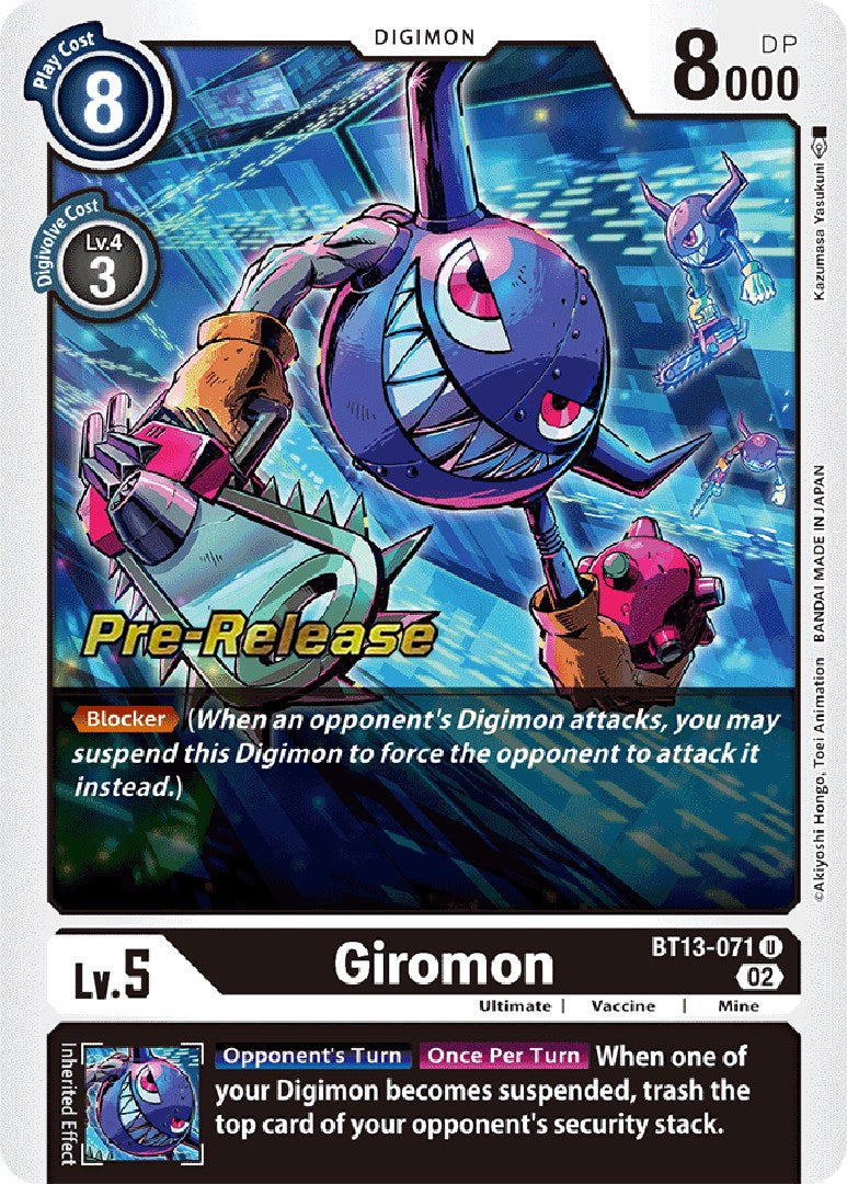 Giromon [BT13-071] [Versus Royal Knights Booster Pre-Release Cards] | Total Play