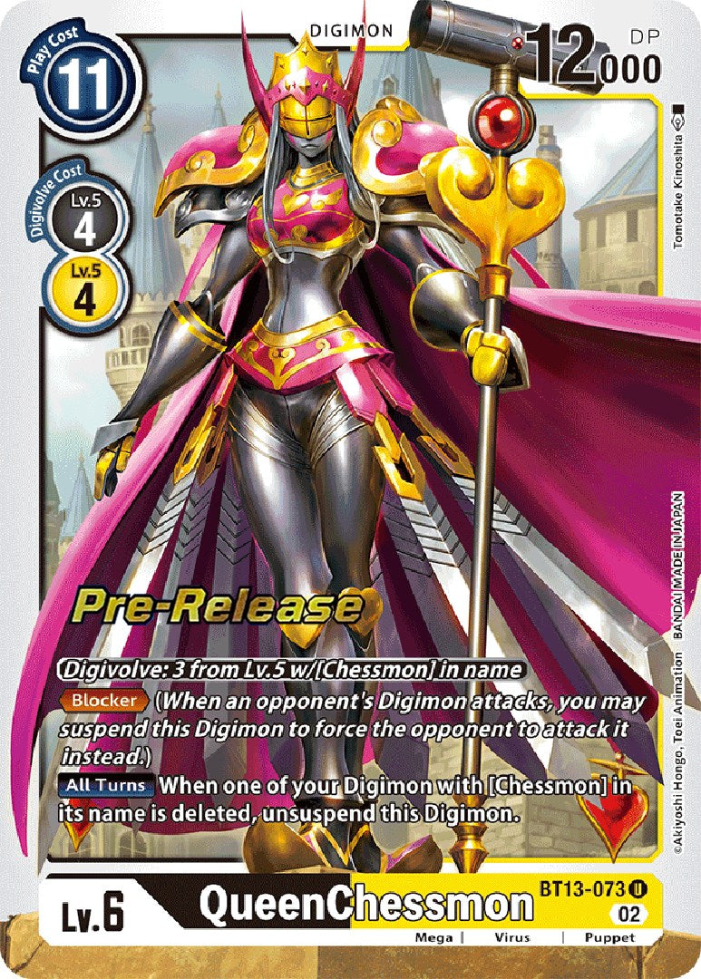 QueenChessmon [BT13-073] [Versus Royal Knights Booster Pre-Release Cards] | Total Play