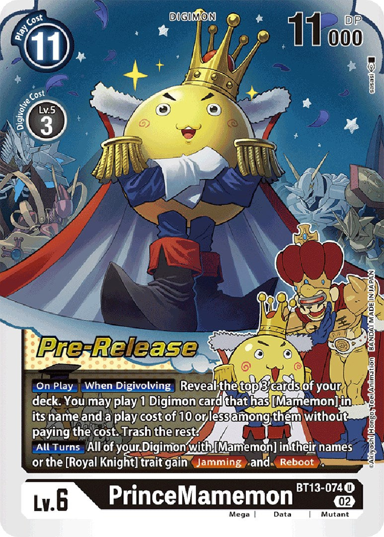 PrinceMamemon [BT13-074] [Versus Royal Knights Booster Pre-Release Cards] | Total Play