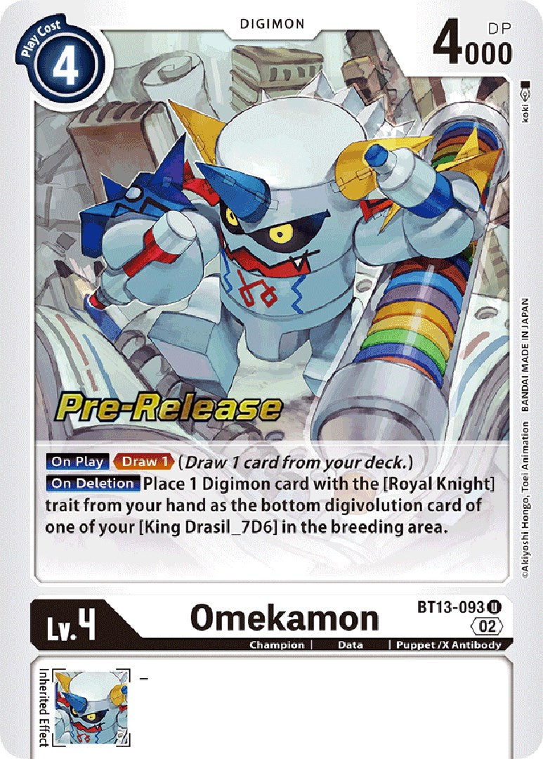 Omekamon [BT13-093] [Versus Royal Knights Booster Pre-Release Cards] | Total Play