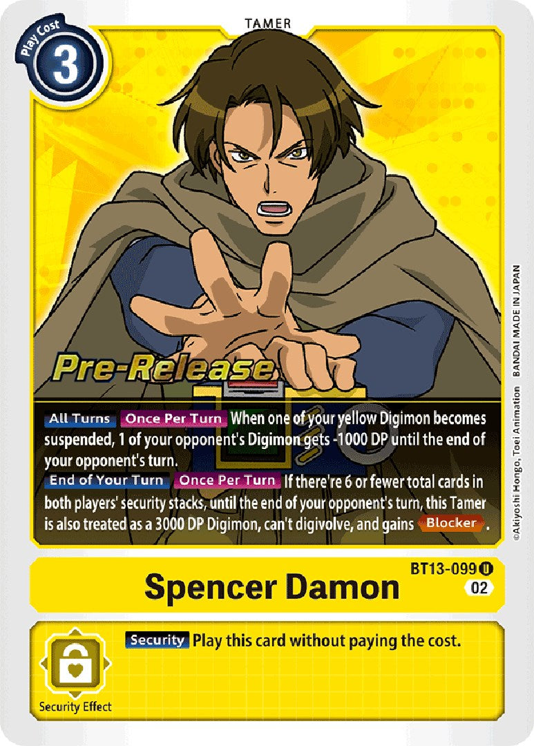 Spencer Damon [BT13-099] [Versus Royal Knights Booster Pre-Release Cards] | Total Play