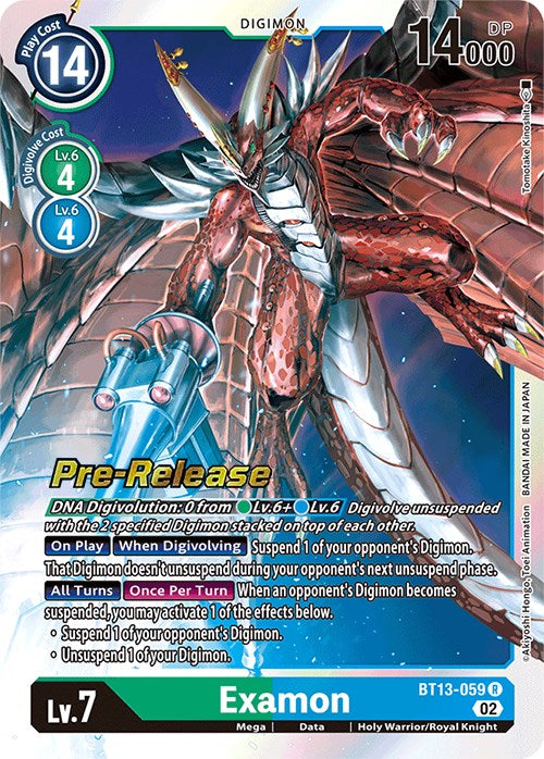 Examon [BT13-059] [Versus Royal Knights Booster Pre-Release Cards] | Total Play