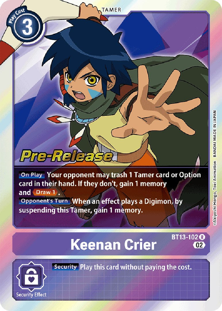 Keenan Crier [BT13-102] [Versus Royal Knights Booster Pre-Release Cards] | Total Play