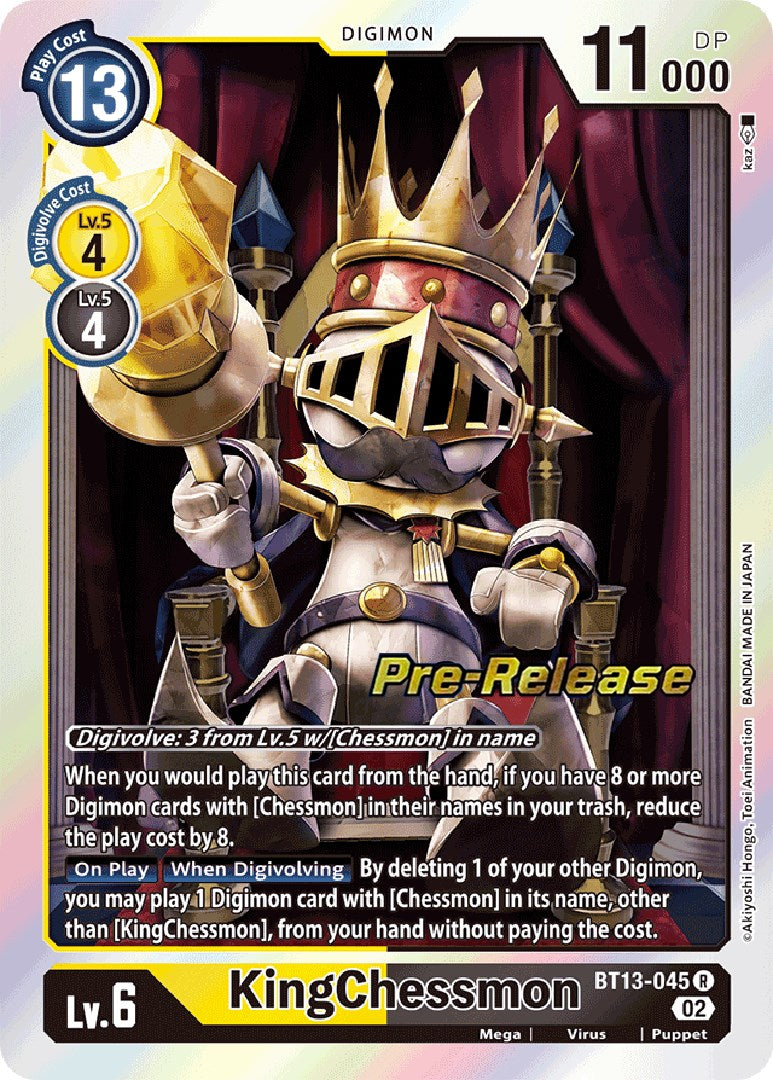 KingChessmon [BT13-045] [Versus Royal Knights Booster Pre-Release Cards] | Total Play