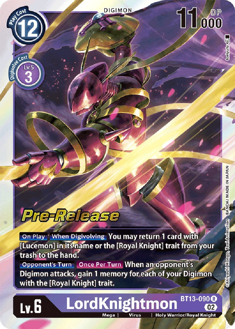 LordKnightmon [BT13-090] [Versus Royal Knights Booster Pre-Release Cards] | Total Play