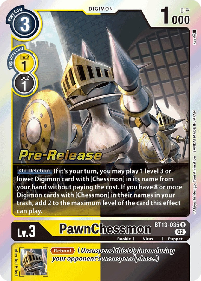 PawnChessmon [BT13-035] [Versus Royal Knights Booster Pre-Release Cards] | Total Play