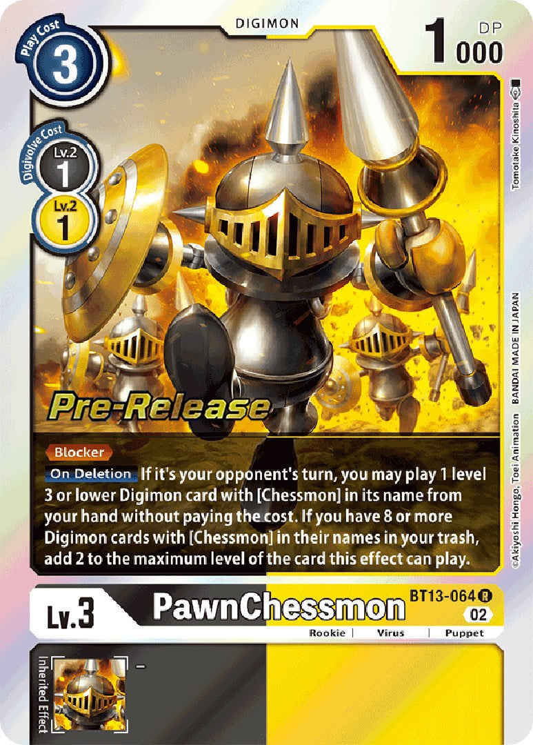 PawnChessmon [BT13-064] [Versus Royal Knights Booster Pre-Release Cards] | Total Play