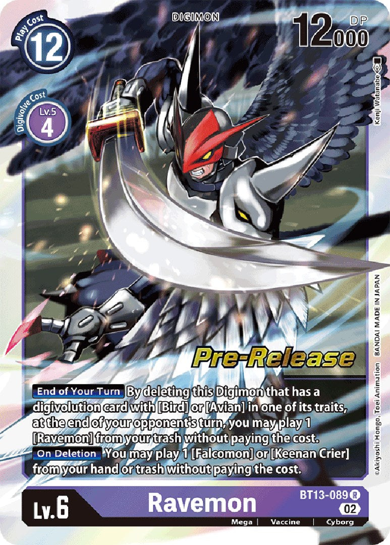 Ravemon [BT13-089] [Versus Royal Knights Booster Pre-Release Cards] | Total Play
