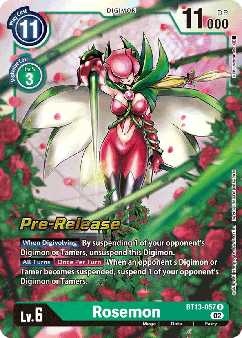 Rosemon [BT13-057] [Versus Royal Knights Booster Pre-Release Cards] | Total Play