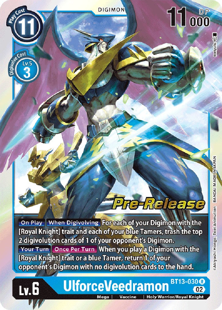 UlforceVeedramon [BT13-030] [Versus Royal Knights Booster Pre-Release Cards] | Total Play