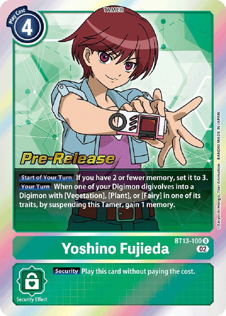 Yoshino Fujieda [BT13-100] [Versus Royal Knights Booster Pre-Release Cards] | Total Play