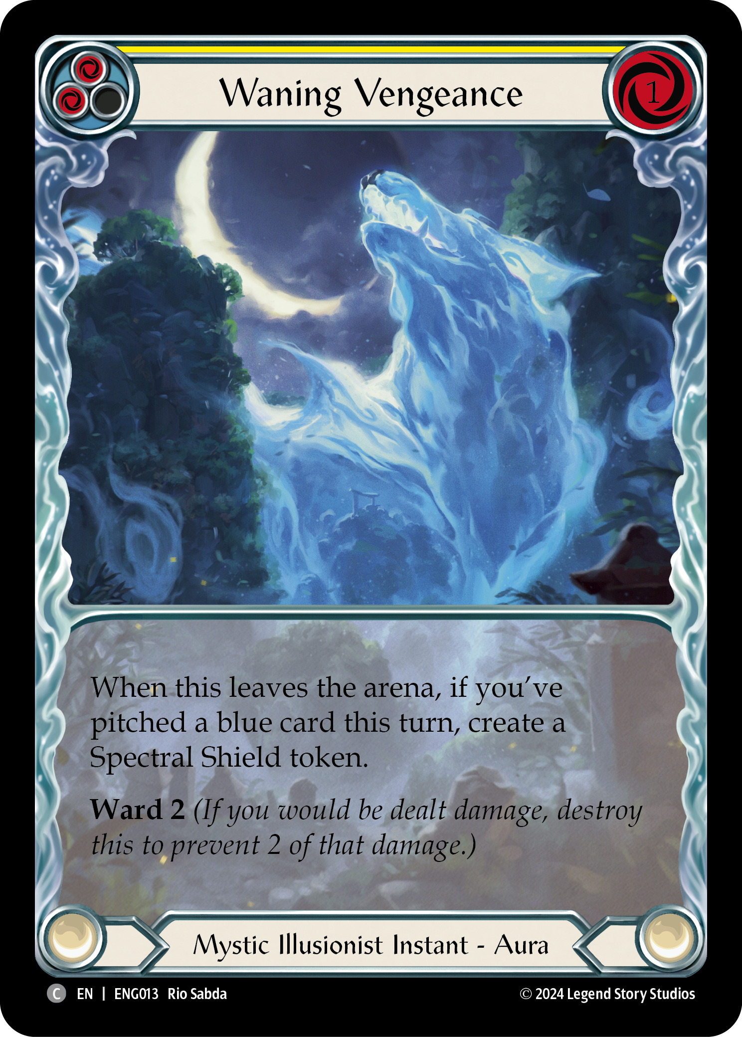 Waning Vengeance (Yellow) [ENG013] (Part the Mistveil Enigma Blitz Deck) | Total Play