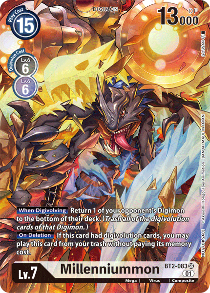 Millenniummon [BT2-083] (1-Year Anniversary Box Topper) [Promotional Cards] | Total Play
