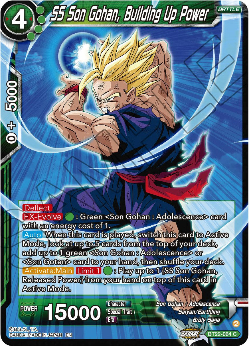 SS Son Gohan, Building Up Power (BT22-064) [Critical Blow] | Total Play