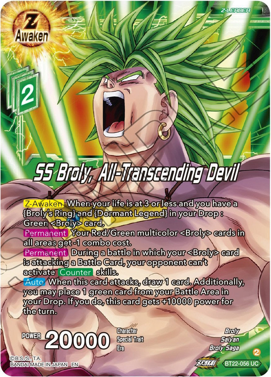 SS Broly, All-Transcending Devil (BT22-056) [Critical Blow] | Total Play