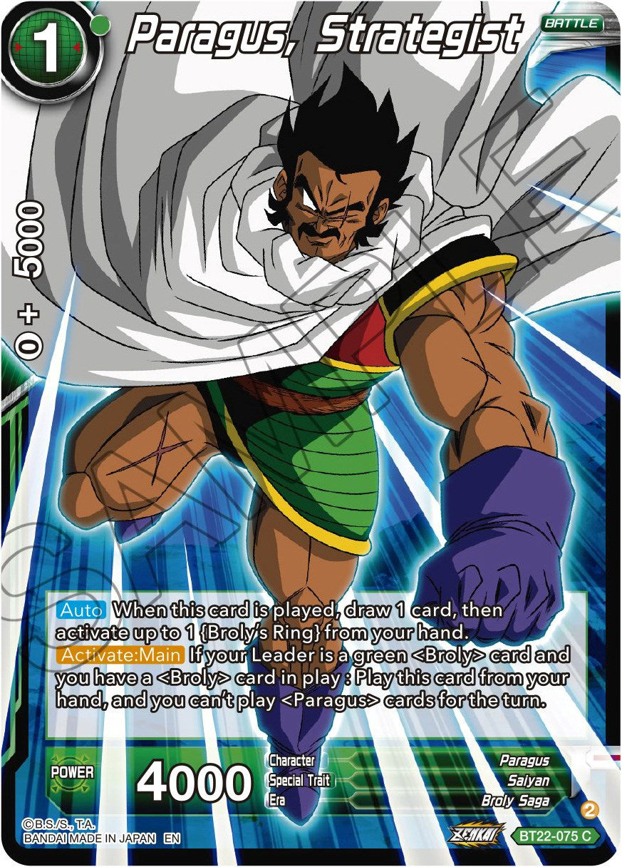 Paragus, Strategist (BT22-075) [Critical Blow] | Total Play