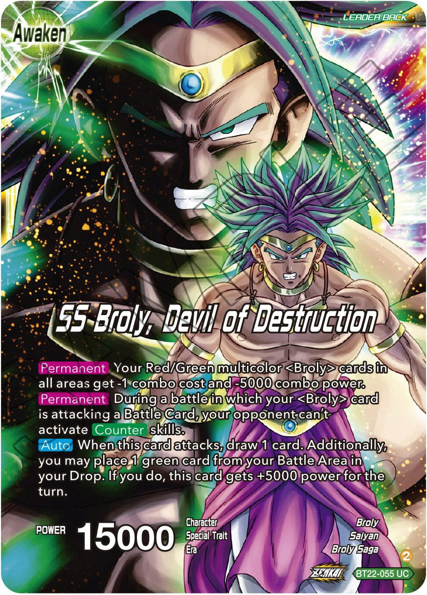 Broly & Paragus // SS Broly, Devil of Destruction (BT22-055) [Critical Blow] | Total Play