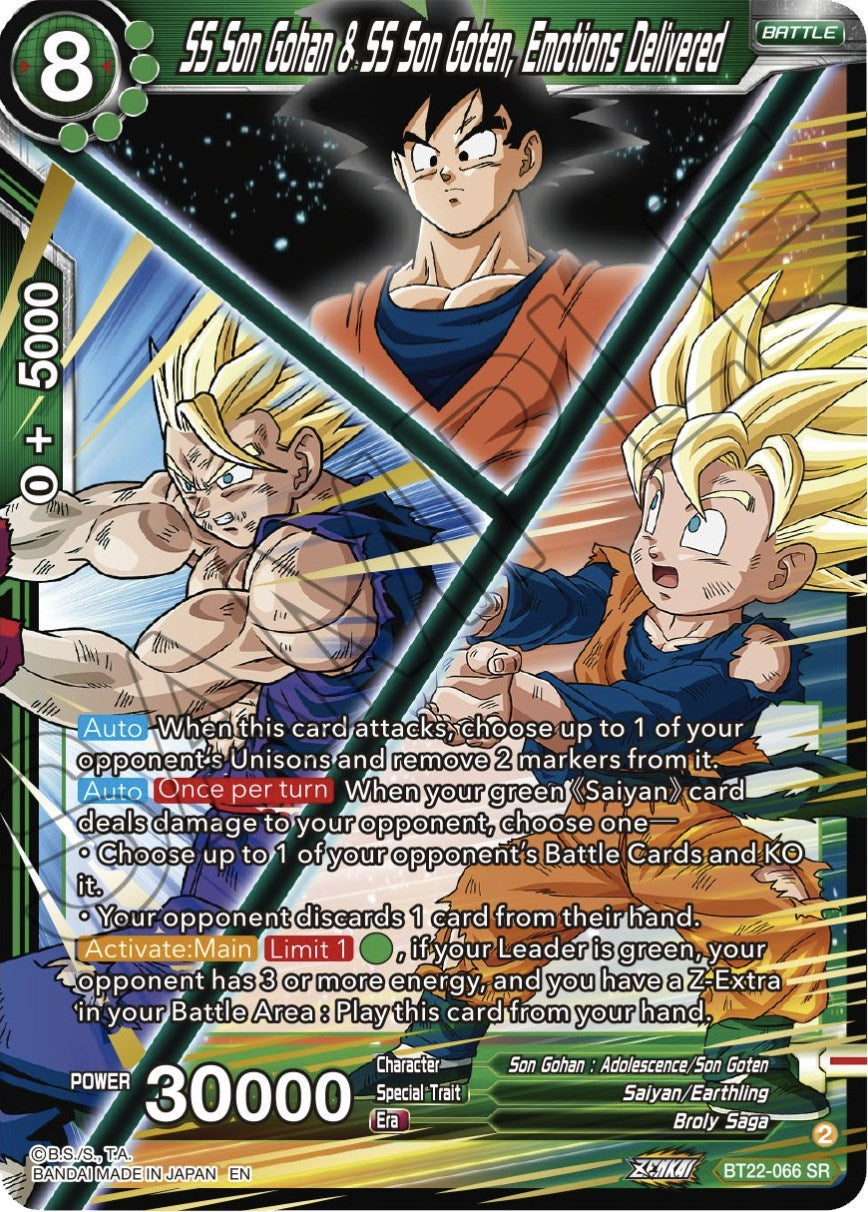 SS Son Gohan & SS Son Goten, Emotions Delivered (BT22-066) [Critical Blow] | Total Play