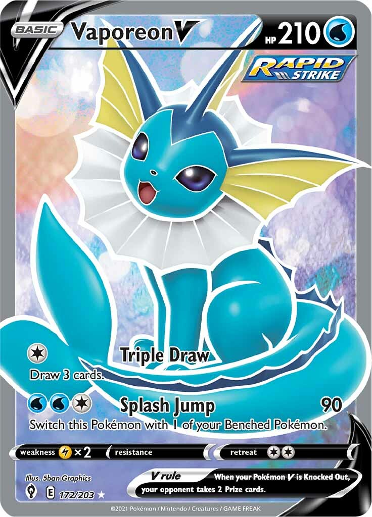 Vaporeon V (172/203) [Sword & Shield: Evolving Skies] | Total Play