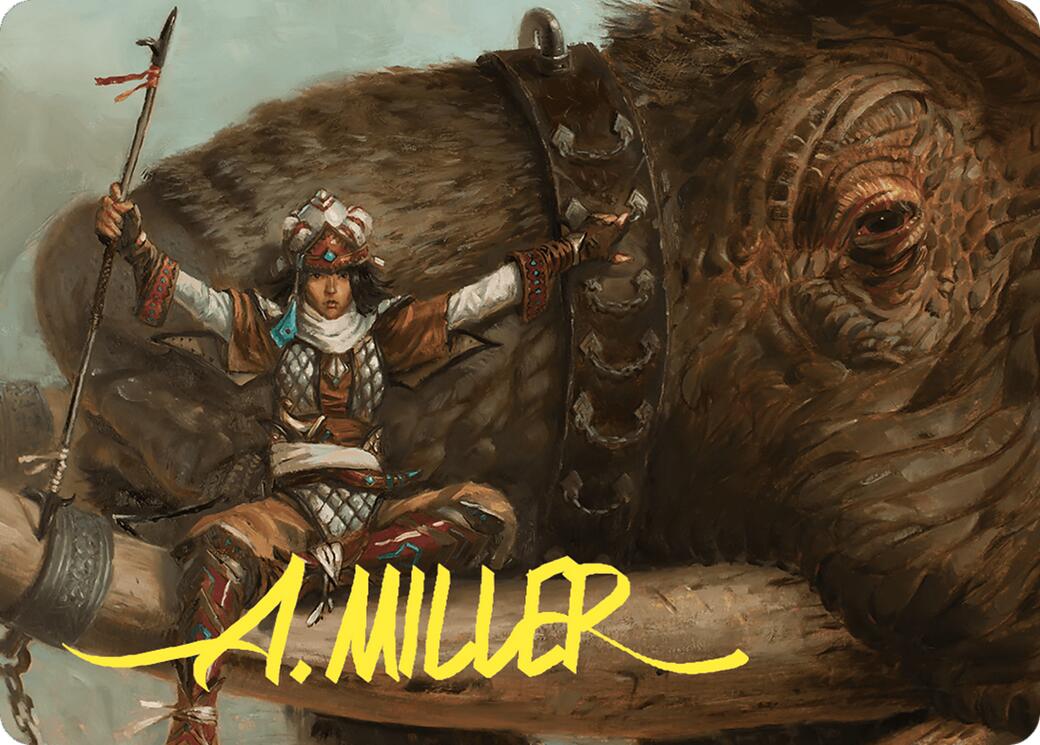 Tuskguard Captain Art Card (Gold-Stamped Signature) [Commander Masters Art Series] | Total Play
