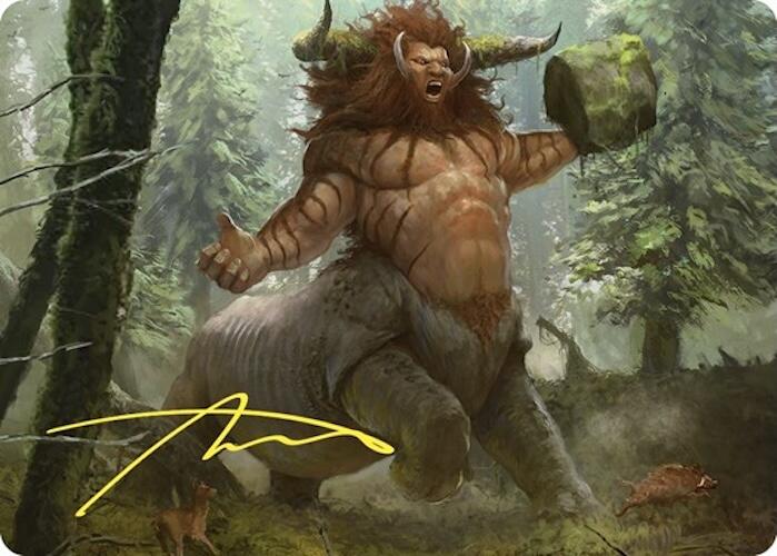 Stonehoof Chieftain Art Card (Gold-Stamped Signature) [Commander Masters Art Series] | Total Play