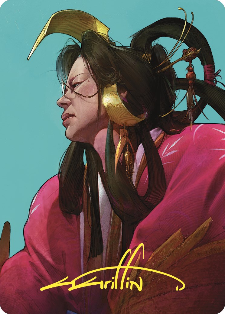 Azami, Lady of Scrolls Art Card (Gold-Stamped Signature) [Commander Masters Art Series] | Total Play