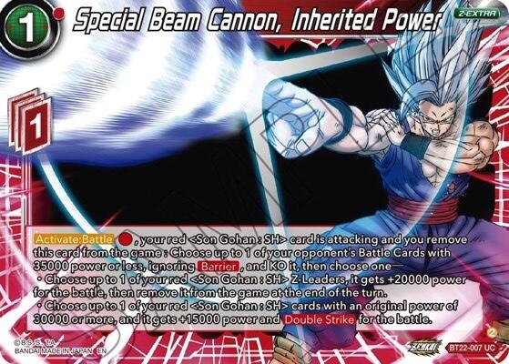 Special Beam Cannon, Inherited Power (BT22-007) [Critical Blow] | Total Play