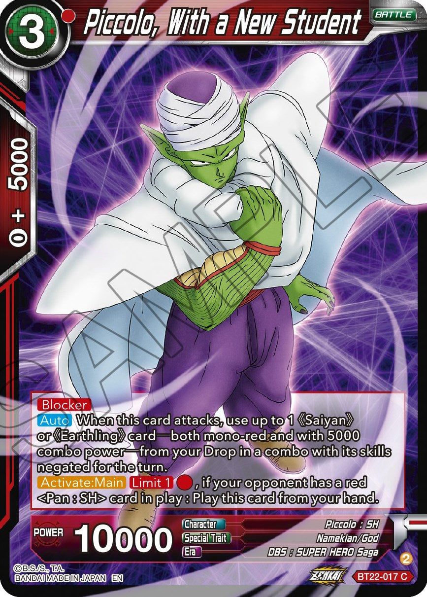 Piccolo, With a New Student (BT22-017) [Critical Blow] | Total Play