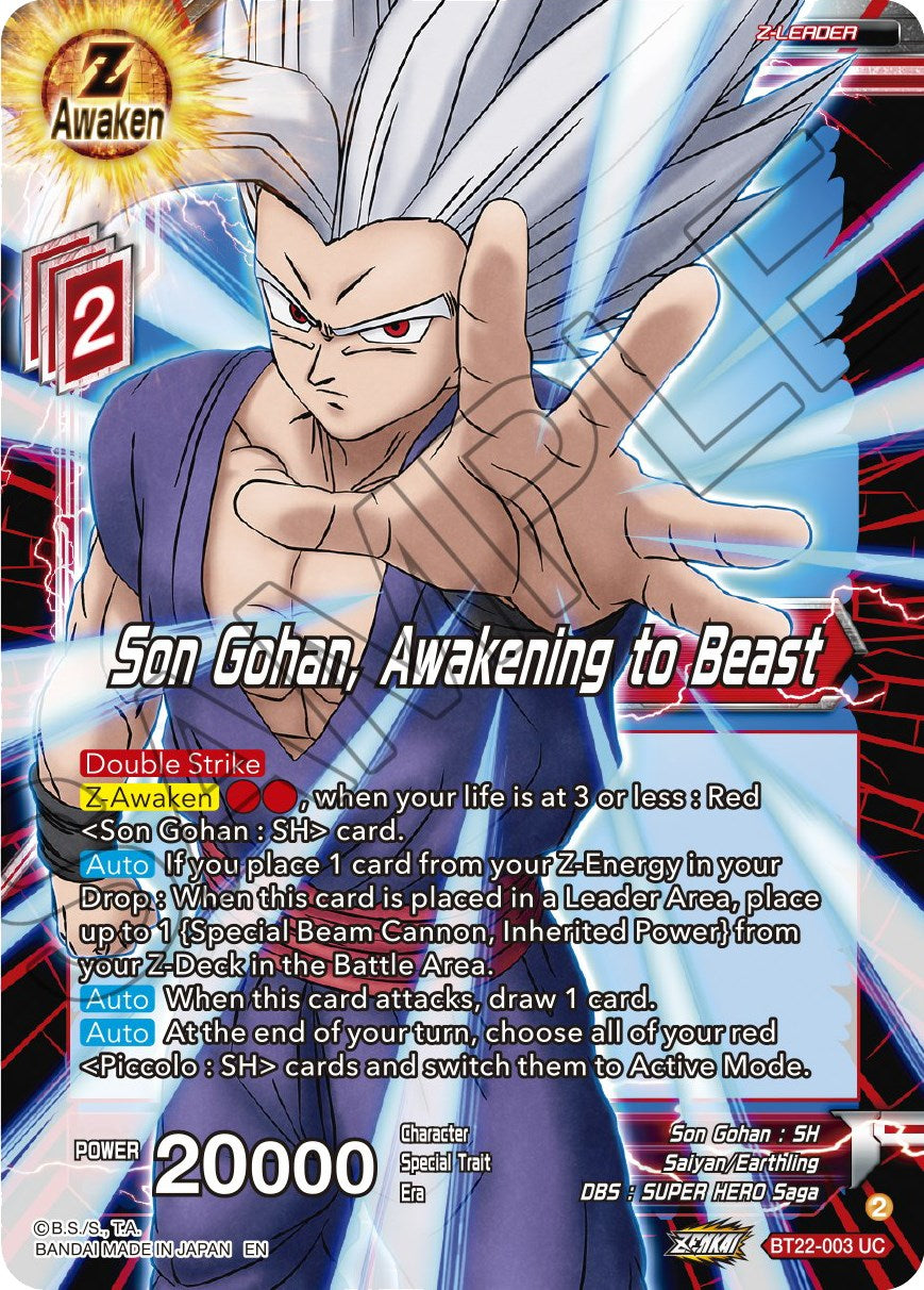 Son Gohan, Awakening to Beast (BT22-003) [Critical Blow] | Total Play