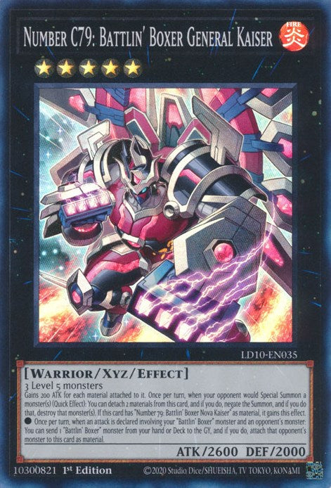 Number C79: Battlin' Boxer General Kaiser [LD10-EN035] Super Rare | Total Play
