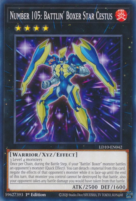 Number 105: Battlin' Boxer Star Cestus [LD10-EN042] Common | Total Play