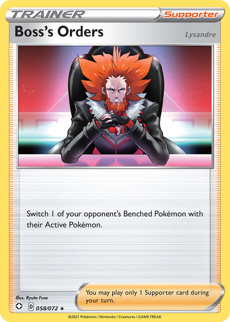 Boss's Orders (058/072) (Deck Exclusive) [Sword & Shield: Shining Fates] | Total Play