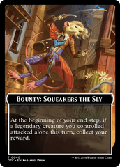 Bounty: Squeakers the Sly // Bounty Rules Double-Sided Token [Outlaws of Thunder Junction Commander Tokens] | Total Play