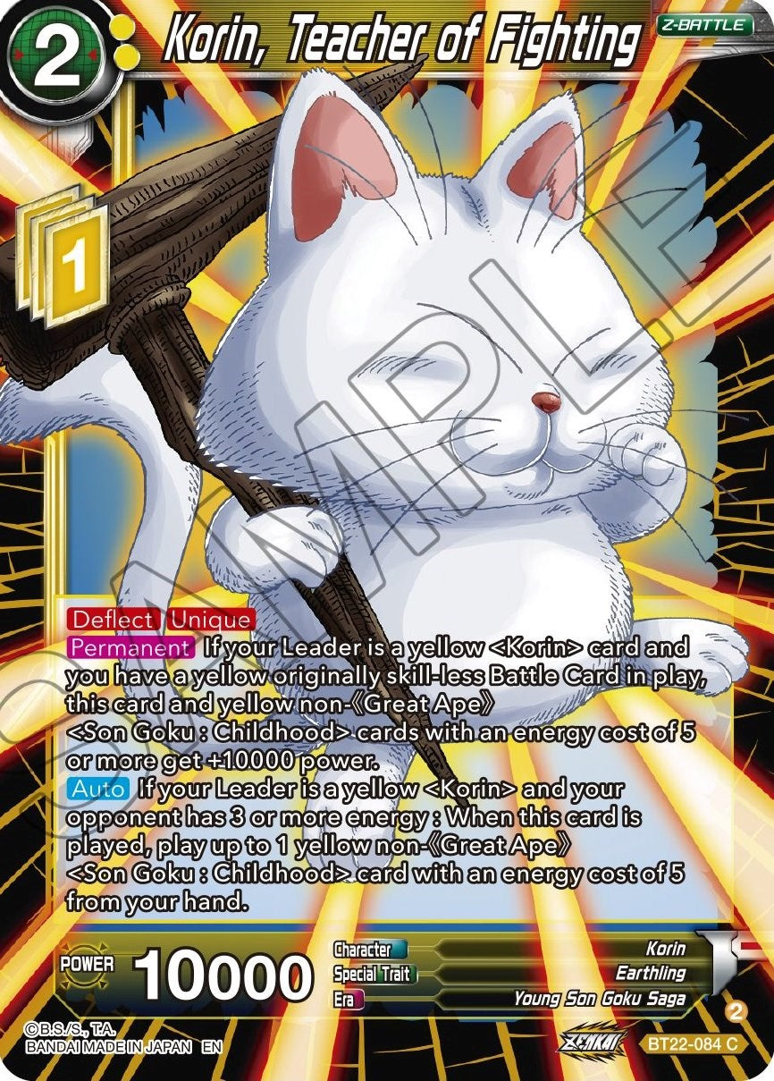 Korin, Teacher of Fighting (Bt22-084) [Critical Blow] | Total Play