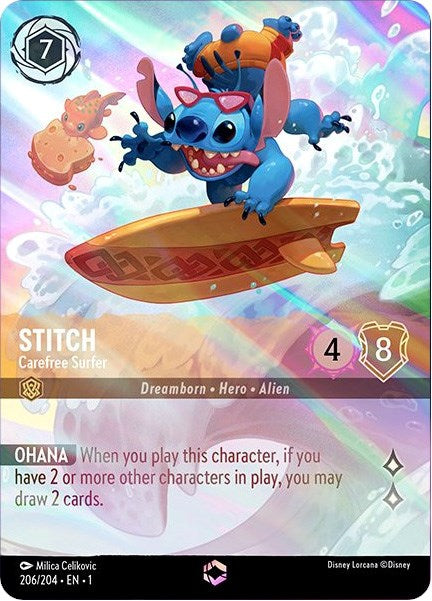 Stitch - Carefree Surfer (Enchanted) (206/204) [The First Chapter] | Total Play