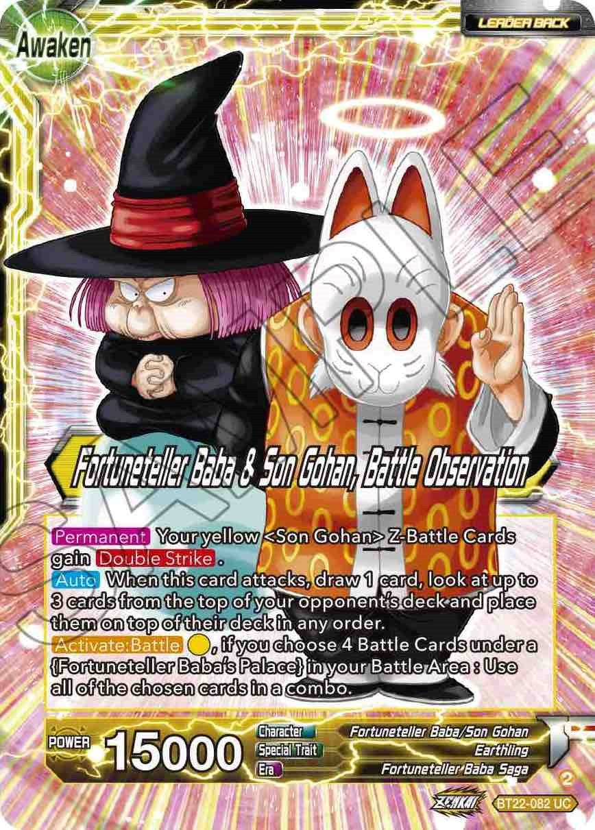 Fortuneteller Baba // Fortuneteller Baba & Son Gohan, Battle Observation (BT22-082) [Critical Blow] | Total Play