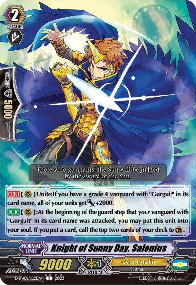 Knight of Sunny Day, Salonius (D-PV01/182EN) [History Collection] | Total Play