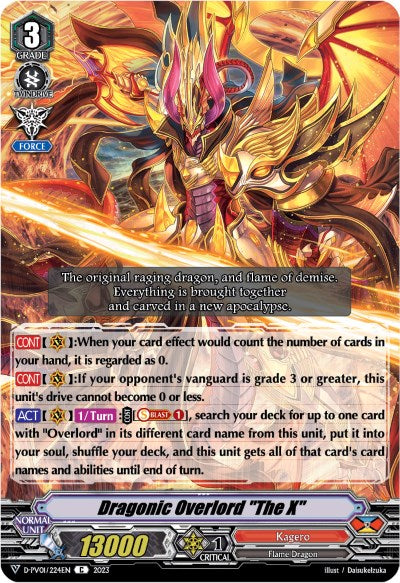 Dragonic Overlord "The X" (D-PV01/224EN) [History Collection] | Total Play