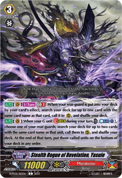 Stealth Rogue of Revelation, Yasuie (D-PV01/110EN) [History Collection] | Total Play