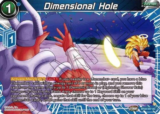 Dimensional Hole (BT22-037) [Critical Blow] | Total Play