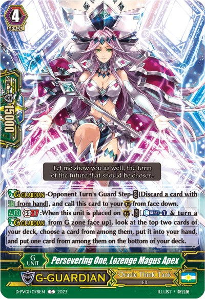 Persevering One, Lozenge Magus Apex (D-PV01/078EN) [History Collection] | Total Play