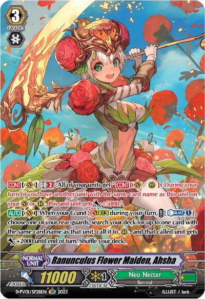 Ranunculus Flower Maiden, Ahsha (D-PV01/SP28EN) [History Collection] | Total Play
