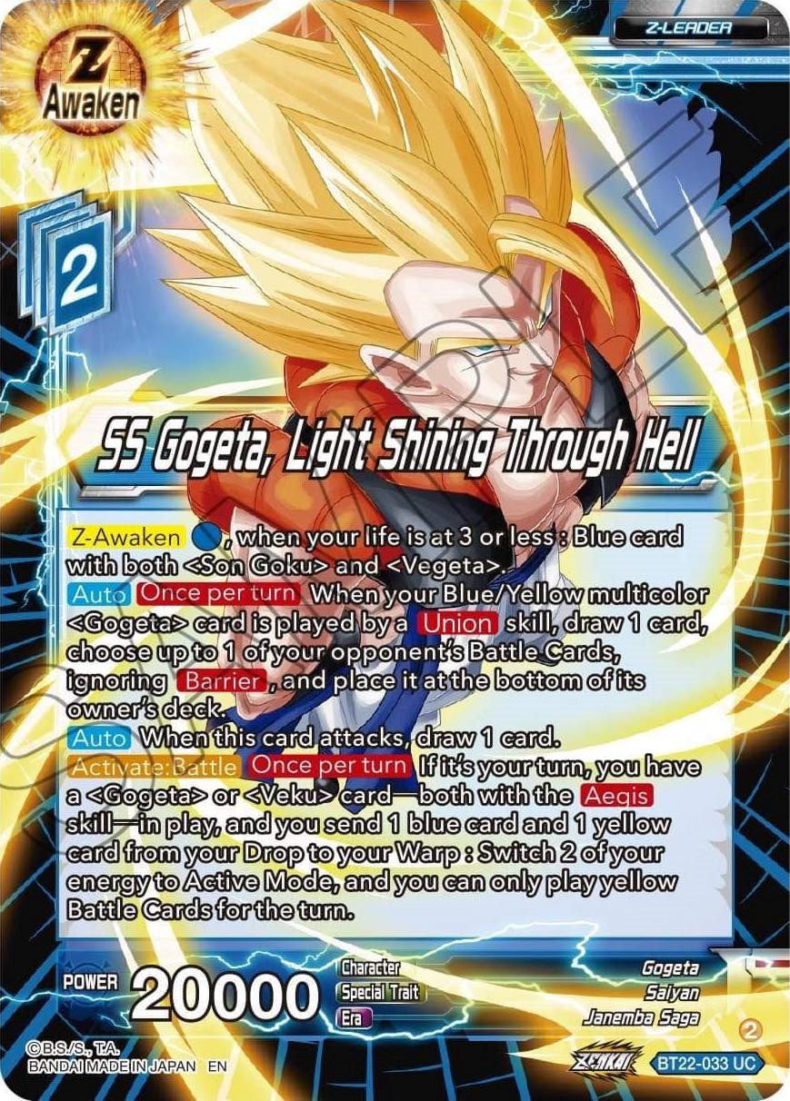 SS Gogeta, Light Shining Through Hell (BT22-033) [Critical Blow] | Total Play