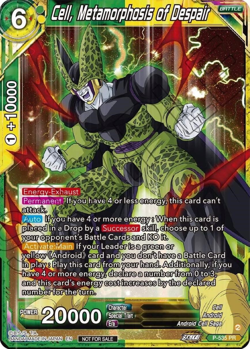 Cell, Metamorphosis of Despair (Zenkai Series Tournament Pack Vol.5) (P-535) [Tournament Promotion Cards] | Total Play