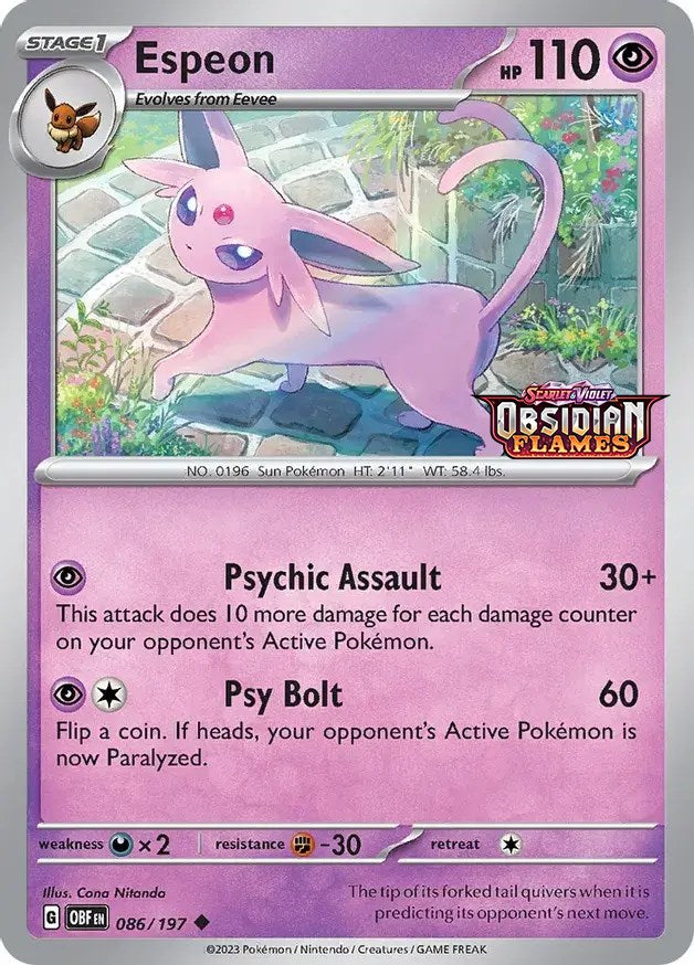 Espeon (086/197) (Best Buy Exclusive) [Scarlet & Violet: Black Star Promos] | Total Play