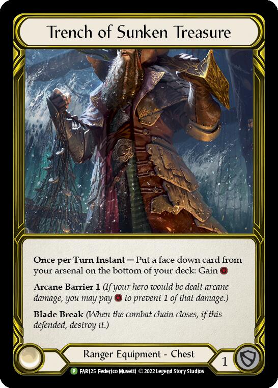 Trench of Sunken Treasure (Golden) [FAB125] (Promo)  Cold Foil | Total Play